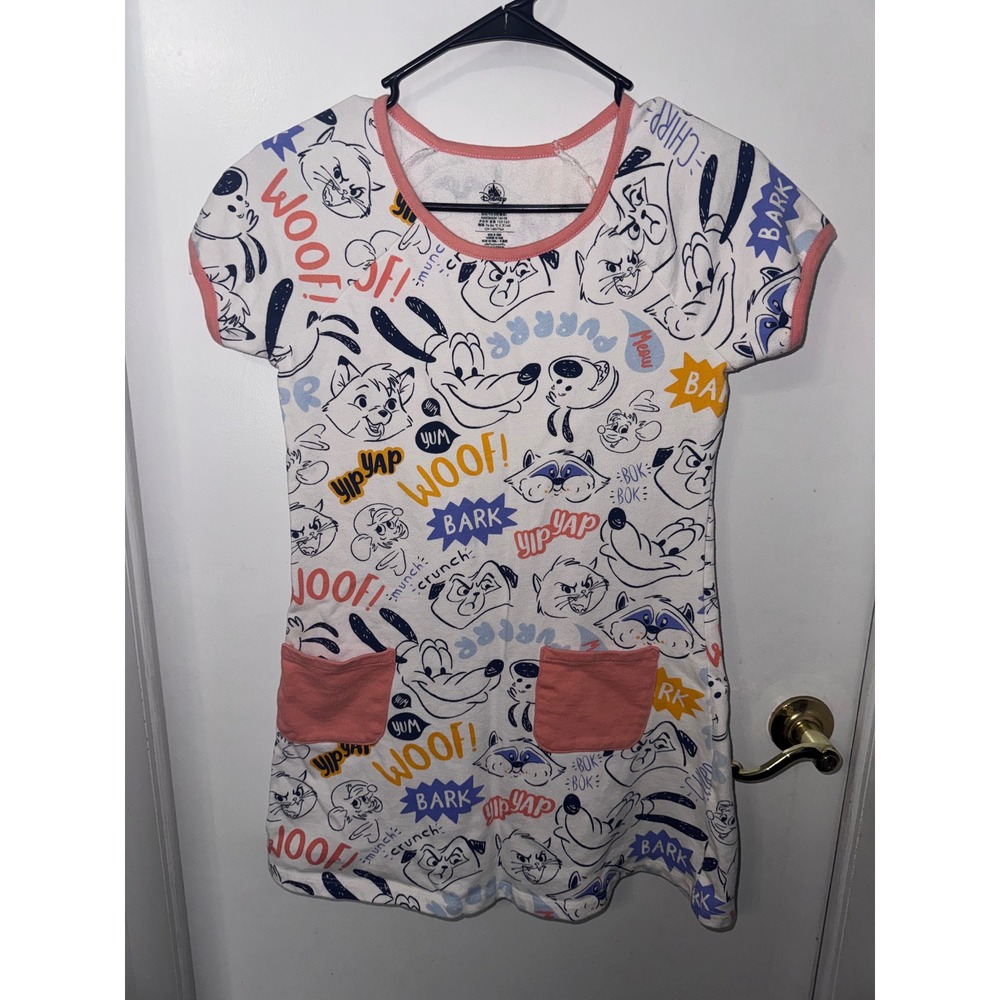 Disney Parks Animal Characters Nightshirt Dress Pluto Meeko Figaro XL Kids